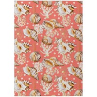 Indooroutdoor Surfside Asr36 Peach Washable 3 X 5 Rug