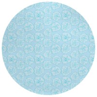 Indooroutdoor Surfside Asr40 Blue Washable 8 X 8 Round Rug