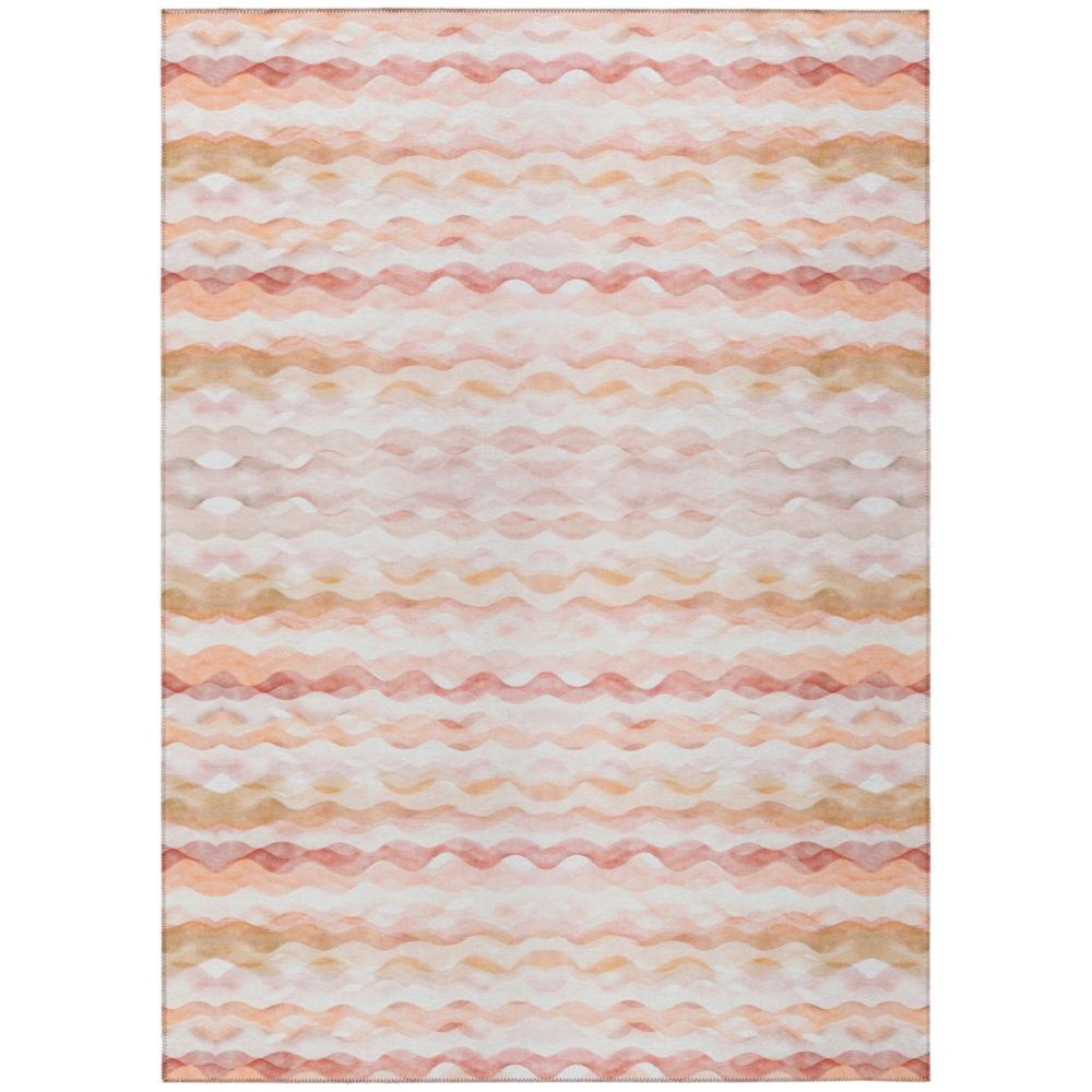 Indooroutdoor Surfside Asr46 Peach Washable 3 X 5 Rug