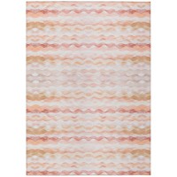 Indooroutdoor Surfside Asr46 Peach Washable 3 X 5 Rug