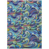 Indooroutdoor Surfside Asr44 Ocean Washable 10 X 14 Rug