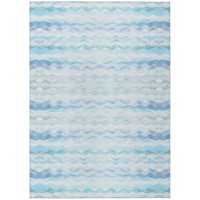 Indooroutdoor Surfside Asr46 Blue Washable 5 X 76 Rug