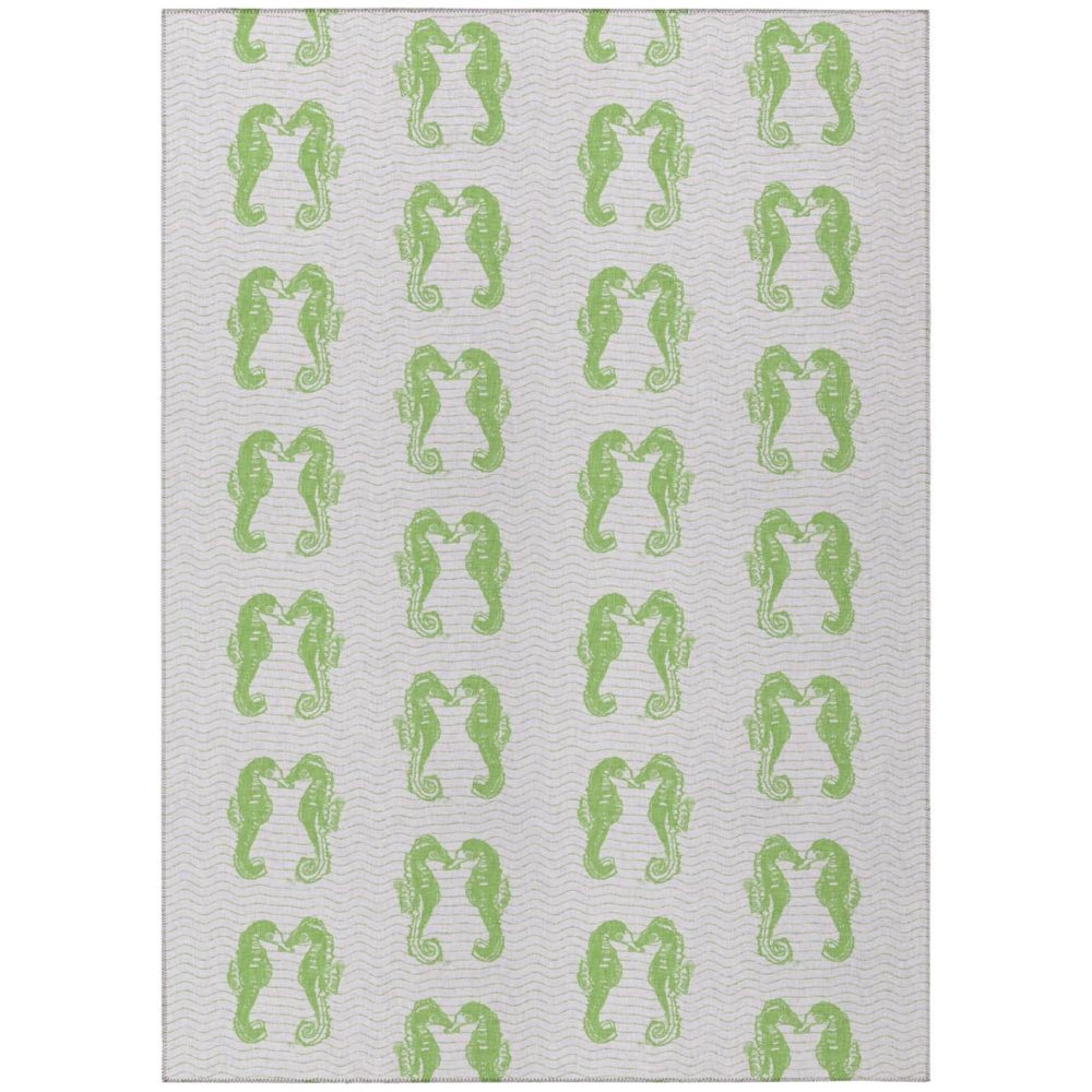 Indooroutdoor Surfside Asr45 Green Washable 5 X 76 Rug