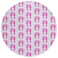 Indooroutdoor Surfside Asr45 Pink Washable 8 X 8 Round Rug