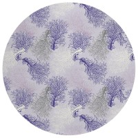 Indooroutdoor Surfside Asr33 Purple Washable 8 X 8 Round Rug