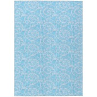 Indooroutdoor Surfside Asr41 Aqua Washable 9 X 12 Rug