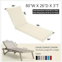 Idee-Home Chaise Lounge Cushions Outdoor  80