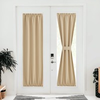 Nicetown Room Darkening Blackout Window Curtains Solid Color Thermal Insulated Energy Saving Decorative French Door Curtains For