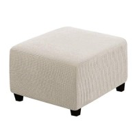 Hversailtex Square Ottoman Covers Ottoman Slipcovers Folding Storage Stool Furniture Protector Form Fit With Elastic Bottom St