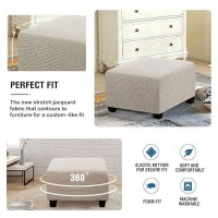 Hversailtex Square Ottoman Covers Ottoman Slipcovers Folding Storage Stool Furniture Protector Form Fit With Elastic Bottom St