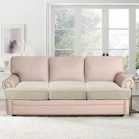 Hversailtex Stretch 3 Piece T Cushion Sofa Slipcovers Individually Sofa Cushion Covers For 3 Cushion Couch Sofa Seat Cushion Co