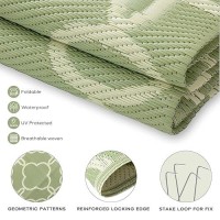 Ashler Outdoor Rug  Outdoor Plastic Straw Rug  Sage Green Outdoor Patio Rugs  Modern Reversible Mats  Fall Camping Mats  5X8 Large Outdoor Area Rugs For Rv  Patio  Backyard  Deck  Picnic  Camping