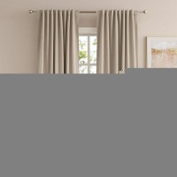 Dualife Room Darkening Curtains/Drapes 102 Inches Long Thermal Insulated Privacy Draperies 52 Inches By 102 Inch 2 Panesl Rose Tan Taupe