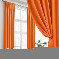 Dualife Extra Long Curtains For Sliding Glass Door - Fall Decor Curtains For Living Room Bedroom 52X108 Inch Back Tab And Rod Pocket 2 Panels