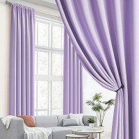 Dualife Lavender Curtains Room Darkening Curtains