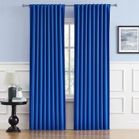 Dualife Royal Blue Curtains Room Darkening Curtains