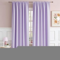 Dualife Lavender Curtains Room Darkening Curtains