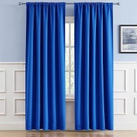 Dualife Royal Blue Curtains Room Darkening Curtains