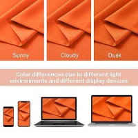 Dualife Back Tab Curtains 96 Inches Long For Living Room Darkening Blackout Curtains Rod Pocket (Orange 52 By 96 Inch 2 Panels)