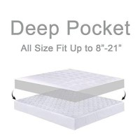 Mattress Topper Full For Back Pain  Extra Thick Mattress Pad Cover  Plush Pillow Top Overfilled With Down Alternative  Deep Elastic Pocket  Black