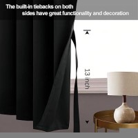 Jiuzhen Short Curtains Kitchen Half Window Blackout Curtains With Tiebacks For Baseroom Shadows Grommet Curtains For Living Roo