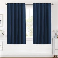 Hversailtex Blackout Curtains Thermal Insulated Window Treatment Panels Room Darkening Blackout Drapes For Living Room Back Tab