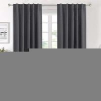 Hversailtex Blackout Curtains Thermal Insulated Window Treatment Panels Room Darkening Blackout Drapes For Living Room Back Tab