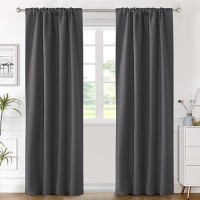 Hversailtex Blackout Curtains Thermal Insulated Window Treatment Panels Room Darkening Blackout Drapes For Living Room Back Tab