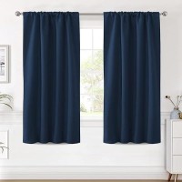 Hversailtex Blackout Curtains Thermal Insulated Window Treatment Panels Room Darkening Blackout Drapes For Living Room Back Tab