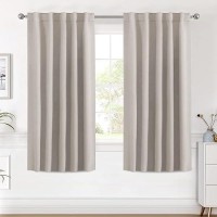 Hversailtex Blackout Curtains Thermal Insulated Window Treatment Panels Room Darkening Blackout Drapes For Living Room Back Tab