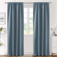 Hversailtex Blackout Curtains Thermal Insulated Window Treatment Panels Room Darkening Blackout Drapes For Living Room Back Tab