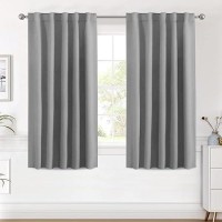 Hversailtex Blackout Curtains Thermal Insulated Window Treatment Panels Room Darkening Blackout Drapes For Living Room Back Tab