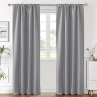 Hversailtex Blackout Curtains Thermal Insulated Window Treatment Panels Room Darkening Blackout Drapes For Living Room Back Tab