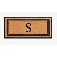 A1Hc Natural Coir Rubber Hand Flocked Large Monogrammed Door Mat 30X60 Inches Thick Durable Doormats For Entrance Heavy Duty