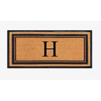 A1Hc Natural Coir Rubber Hand Flocked Large Monogrammed Door Mat 30X60 Inches Thick Durable Doormats For Entrance Heavy Duty