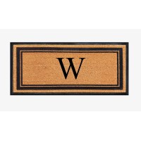 A1Hc Natural Coir Rubber Hand Flocked Large Monogrammed Door Mat 30X60 Inches Thick Durable Doormats For Entrance Heavy Duty