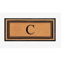 A1Hc Natural Coir Rubber Hand Flocked Large Monogrammed Door Mat 30X60 Inches Thick Durable Doormats For Entrance Heavy Duty