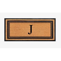 A1Hc Natural Coir Rubber Hand Flocked Large Monogrammed Door Mat 30X60 Inches Thick Durable Doormats For Entrance Heavy Duty