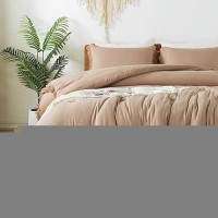 Andency Taupe Comforter Set Queen  3 Pieces Boho Tassel Lightweight Bedding Comforter Sets  Tan All Season Soft Fluffy Fringe Bed Set (90X90In Comforter & 2 Pillowcases)