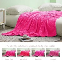 Exclusivo Mezcla Hot Pink Fleece Throw Blanket For Couch And Bed  50X70 Inches Soft Cozy 3D Decorative Jacquard Flannel Blankets  Lightweight Fuzzy Plush Warm Throws For All Seasons