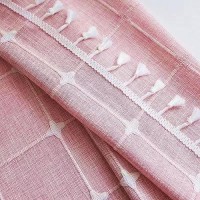 Deeprove Pink Boho Curtains 84 Inches Long For Girl'S Bedroom Nursery Room  Cotton Linen Plaids Embroidery Semi Blackout Bohemian Window Treatment Grids Drape Tassels  1 Panel W52 X L84