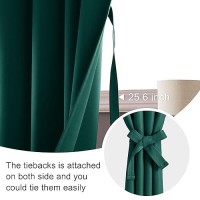 Jiuzhen Christmas Blackout Curtains For Bedroom Thermal Insulated Room Darkening Rod Pocket Curtains For Living Room Set Of 2