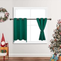 Jiuzhen Short Curtains Kitchen Half Window Blackout Curtains With Tiebacks For Baseroom Shadows Grommet Curtains For Living Roo