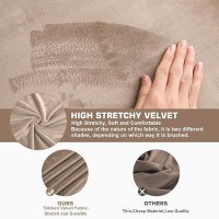 Necolorlife Velvet Sectional Sofa Cover Universal Couch Covers Thick Sofa Seat Covers Stretch Couch Cushion Cover With Elastic B