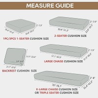 Necolorlife Velvet Sectional Sofa Cover Backrest Cushion Cover Thick Stretch Sofa Back Cover With Elastic Band For Large Sectional Couch (1Pc Backrest Cushion Cover Taupe)