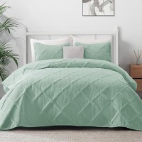 Exclusivo Mezcla Quilt Set Full Queen Size 3 Pieces Mint Green Queen Quilt Bedding Set Lightweight Quilts Soft Bedspreads Mode