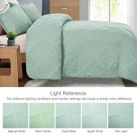 Exclusivo Mezcla Quilt Set Full Queen Size 3 Pieces Mint Green Queen Quilt Bedding Set Lightweight Quilts Soft Bedspreads Mode