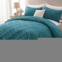 Exclusivo Mezcla Quilt Set Full Queen Size 3 Pieces Teal Queen Quilt Bedding Set Lightweight Quilts Soft Bedspreads Modern Str