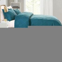 Exclusivo Mezcla Quilt Set King Size 3 Pieces Teal King Quilt Bedding Set Lightweight Quilts Soft Bedspreads Modern Striped Co