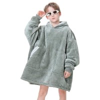 Kipswiza Blanket Hoodie For Kids Sherpa Fluffy Oversized Wearable Blanket Sweatshirt With Big Pockets Cool Gifts For Boy Girl S